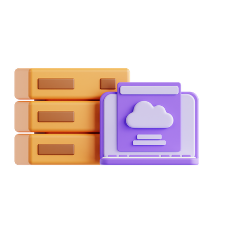 Servidor en la nube  3D Icon