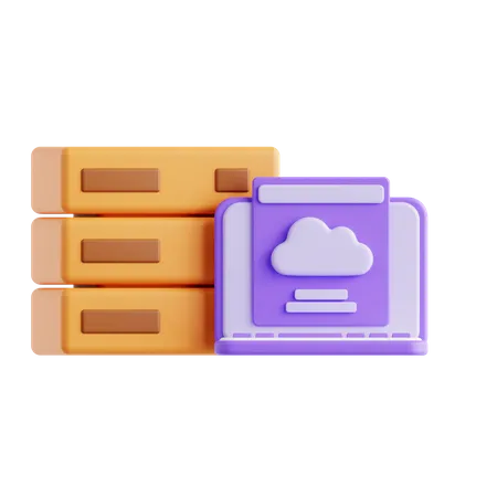 Servidor en la nube  3D Icon