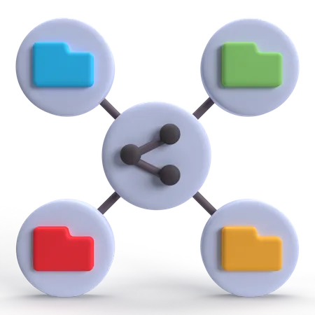 Share Folder  3D Icon