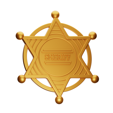 Sheriff Badge  3D Icon