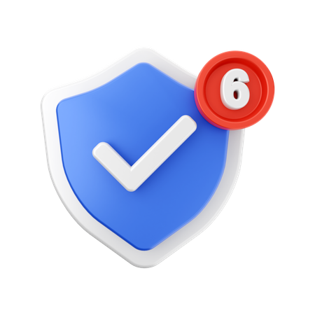 Shield Notification  3D Icon