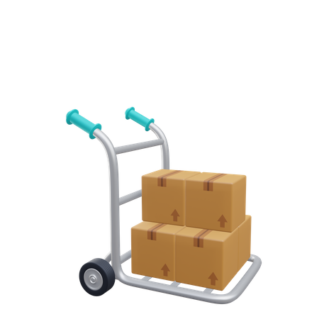 Shipping Trolley  3D Icon