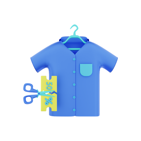 Shirt Discount  3D Illustration