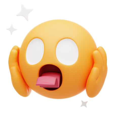 Shocked Face Emoji  3D Icon