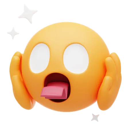 Shocked Face Emoji  3D Icon