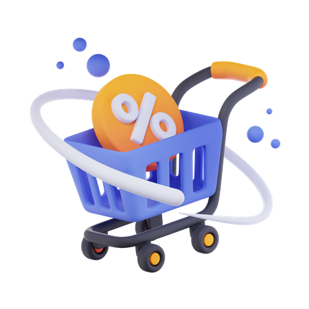 Shopping Trolley  3D Icon