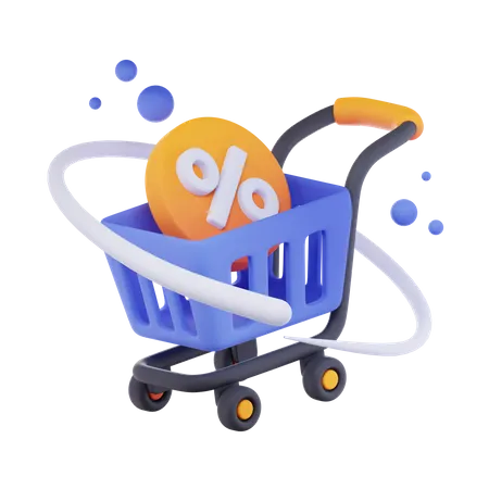 Shopping Trolley  3D Icon