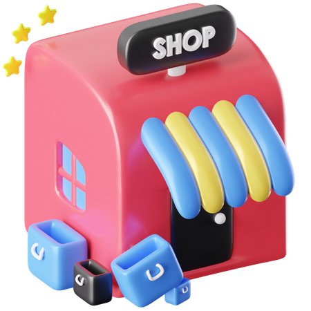 Shop  3D Icon