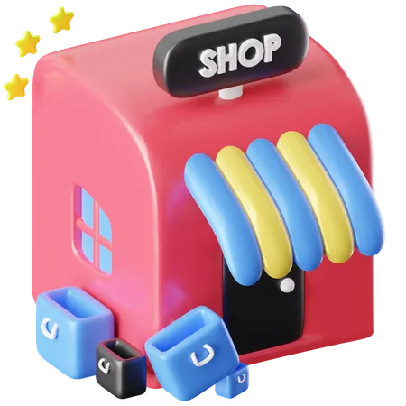 Shop  3D Icon