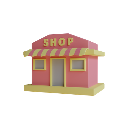 Shop  3D Icon