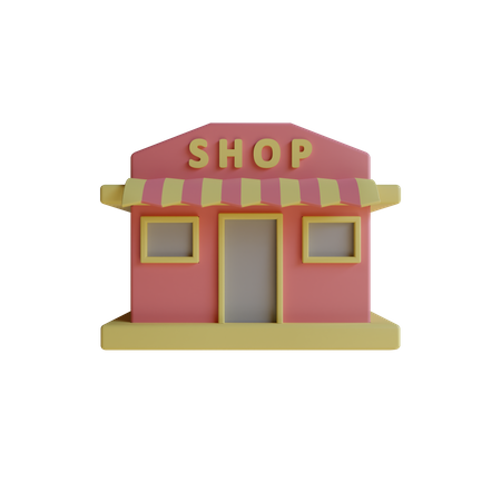 Shop  3D Icon