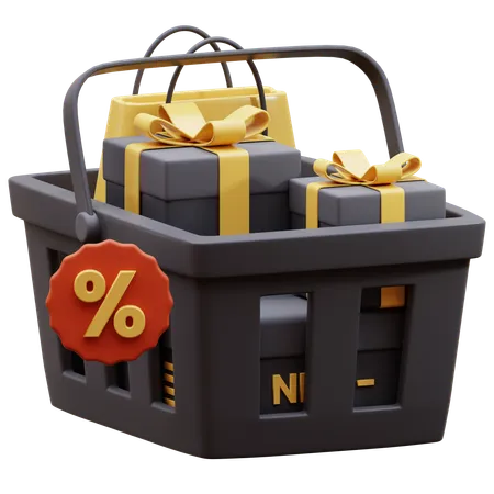 Shopping Basket  3D Icon