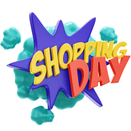 Shopping Day  3D Illustration