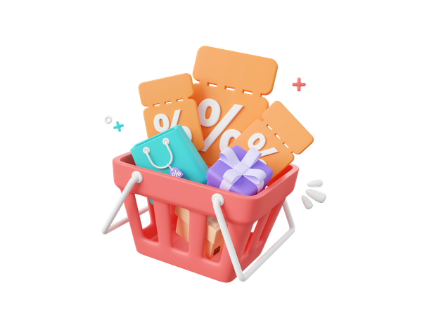 Shopping Discount  3D Icon