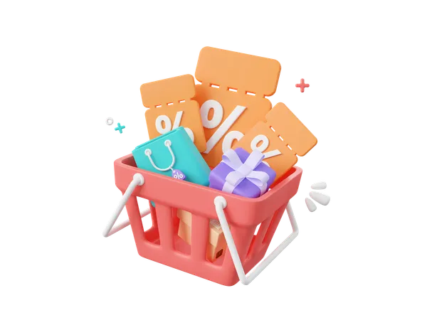 Shopping Discount  3D Icon