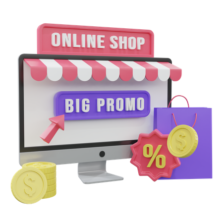 Shopping Promotion  3D Illustration