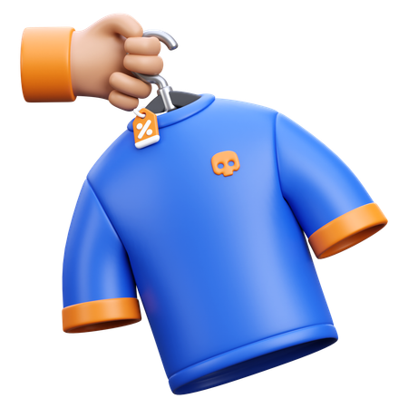 Shopping Shirt  3D Icon