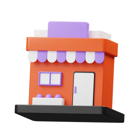 Shopping Store  3D Illustration