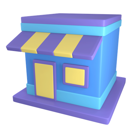 Shopping Store  3D Illustration