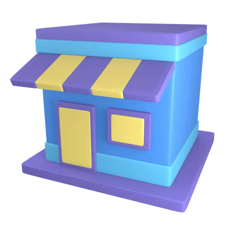 Shopping Store  3D Illustration