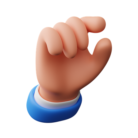 Showing Little Size Hand Gesture  3D Icon