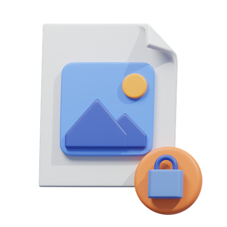 Sicherer Dateizugriff  3D Icon