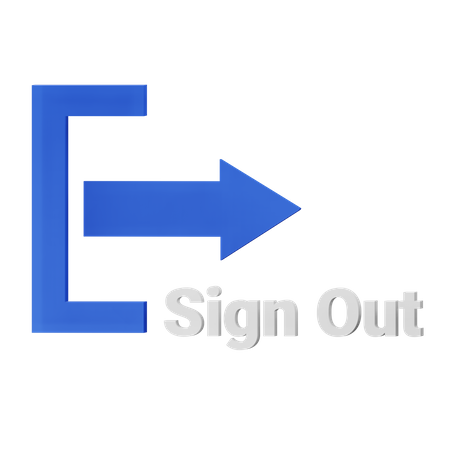 Sign Out  3D Icon