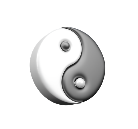 Signe yin yang  3D Icon