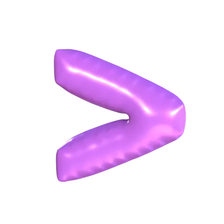 Signo mayor que  3D Icon