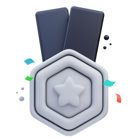 Silver Medal  3D Icon