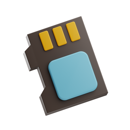 Sim Card  3D Icon