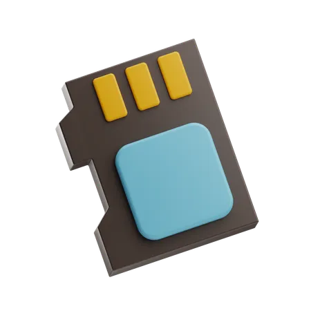 Sim Card  3D Icon