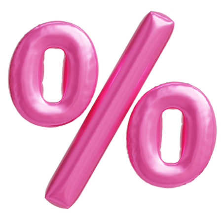 Símbolo %  3D Icon