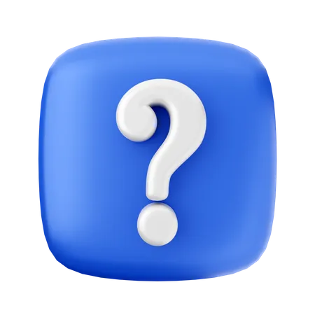 Símbolo de signo de interrogación  3D Icon