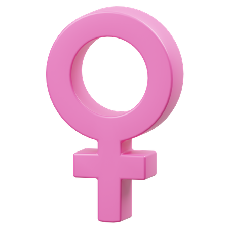 Símbolo femenino  3D Icon