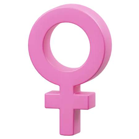 Símbolo femenino  3D Icon