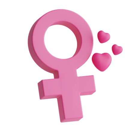 Símbolo femenino  3D Icon