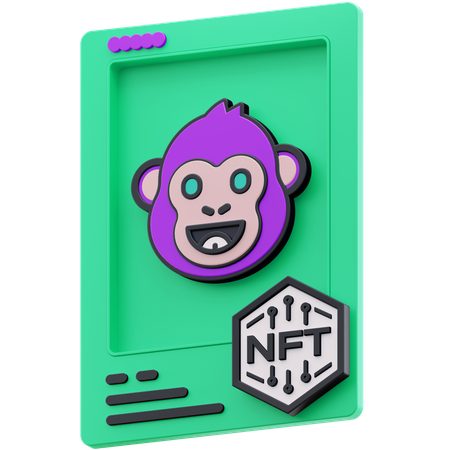 Singe nft  3D Illustration