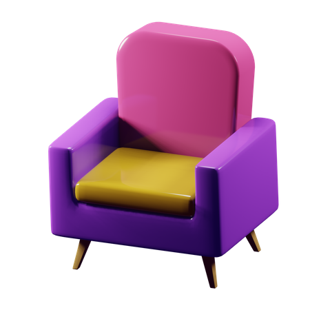 Single Sofa  3D Illustration