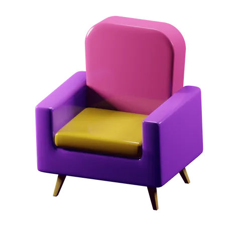 Single Sofa  3D Illustration