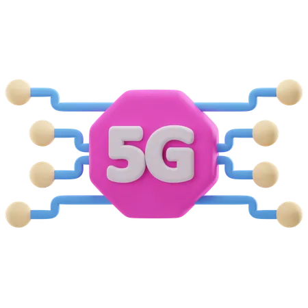 Sistema 5g  3D Icon