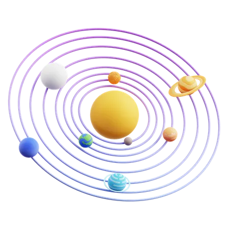 Sistema solar  3D Icon