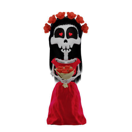 Skeleton Katrina  3D Illustration