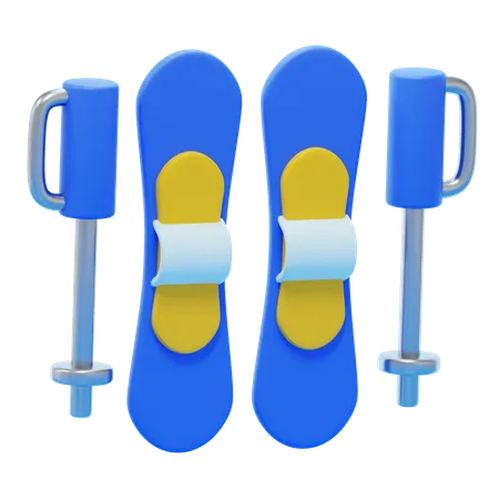 SKI  3D Icon