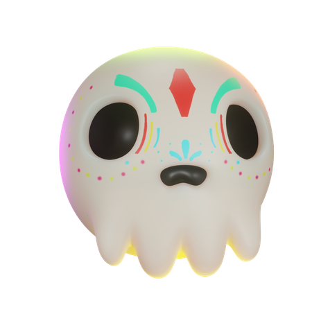 Skull Candy Head  3D Icon