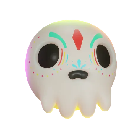 Skull Candy Head  3D Icon