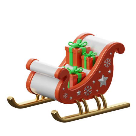 Sleigh  3D Icon