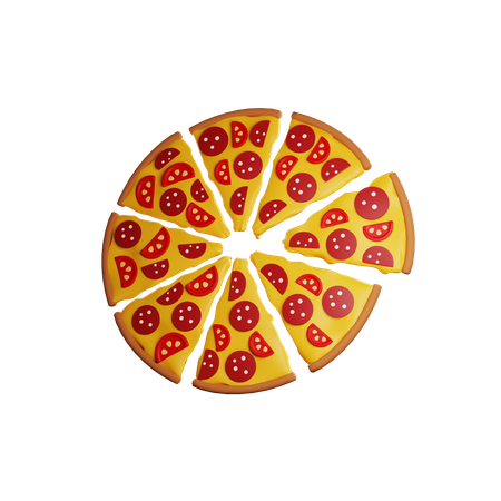 Sliced Pizza  3D Icon