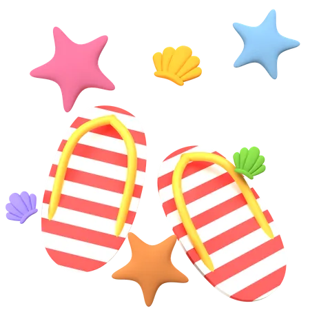 Slippers  3D Illustration