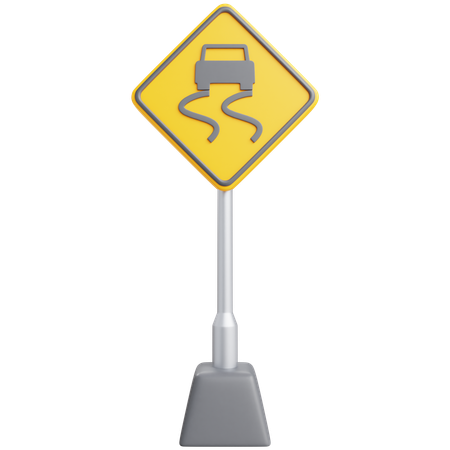 Slippery Road  3D Icon